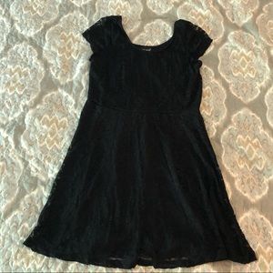 Wet Seal Black Lace Skater Dress